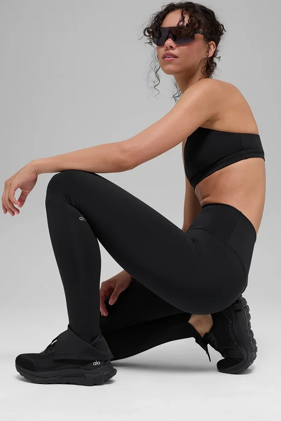 High-Waist Airlift Elongated Leggings - Nero