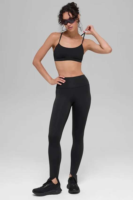 High-Waist Airlift Elongated Leggings - Nero