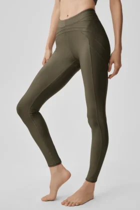 High-Waist Airlift Evolve Legging – Olive Tree