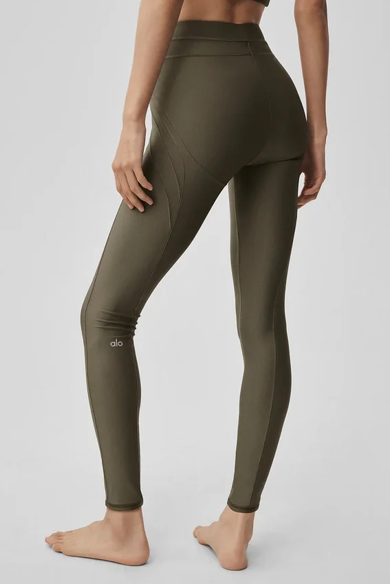 High-Waist Airlift Evolve Legging - Olive Tree
