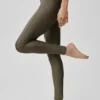 High-Waist Airlift Evolve Legging - Olive Tree