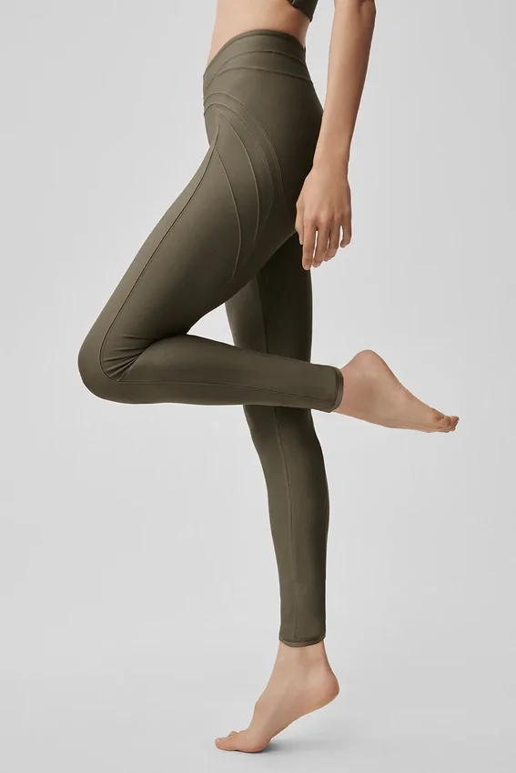 High-Waist Airlift Evolve Legging - Olive Tree