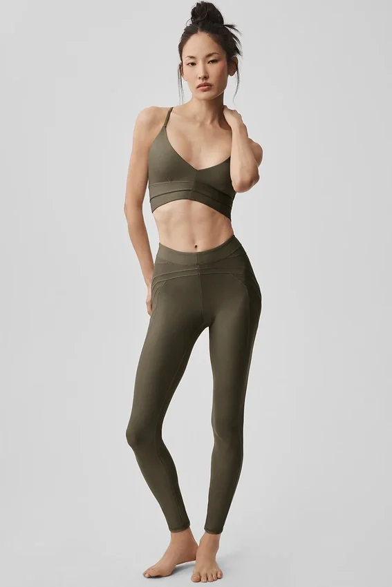 High-Waist Airlift Evolve Legging - Olive Tree