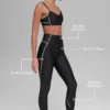 High-Waist Airlift Haven Leggings - Nero/Bianco