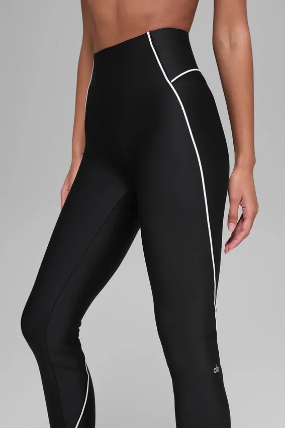 High-Waist Airlift Haven Leggings - Nero/Bianco