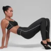 High-Waist Airlift Haven Leggings - Nero/Bianco