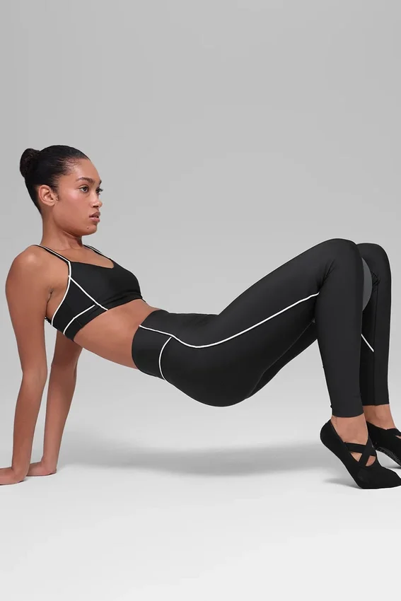 High-Waist Airlift Haven Leggings - Nero/Bianco