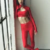 High-Waist Airlift Ignite 7/8 Leggings - Rosso brillante