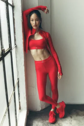 High-Waist Airlift Ignite 7/8 Leggings - Rosso brillante
