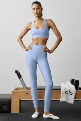 High-Waist Airlift Legging 7/8 - Light Provence Blue