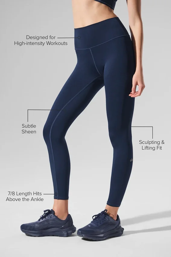 High-Waist Airlift Legging 7/8 - Navy