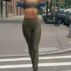 High-Waist Airlift Legging 7/8 - Olivo