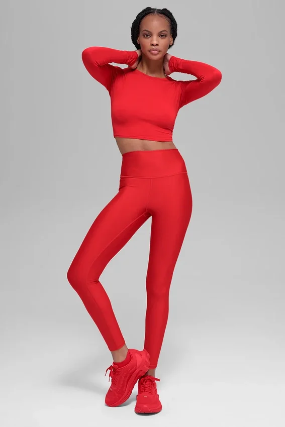 High-Waist Airlift Legging 7/8 - Rosso brillante