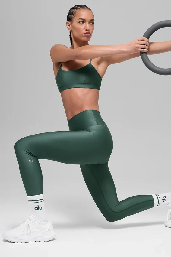 High-Waist Airlift Legging 7/8 - Verde trifoglio