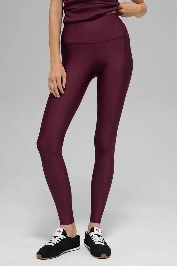 High-Waist Airlift Legging - Borgogna