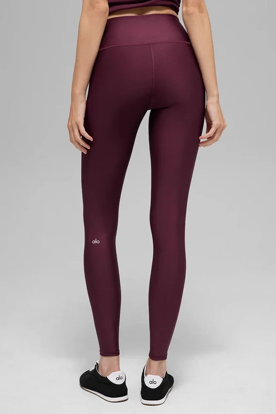 High-Waist Airlift Legging - Borgogna