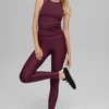 High-Waist Airlift Legging - Borgogna