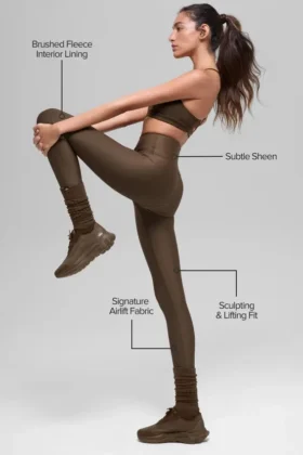 High-Waist Airlift Legging Winter Warm – Espresso