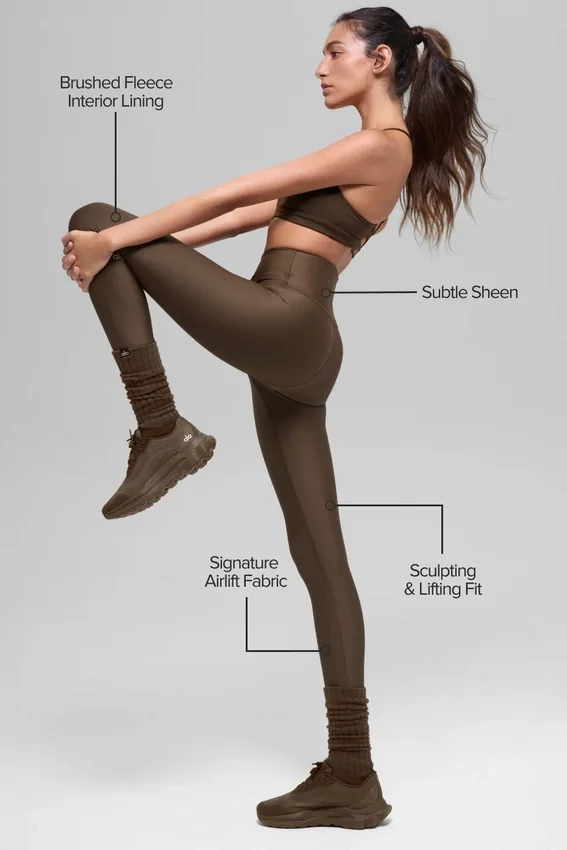 High-Waist Airlift Legging Winter Warm - Espresso