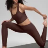 High-Waist Airlift Leggings - Brownstone