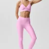 High-Waist Airlift Love Language Stirrup Leggings - Rosa Candy Heart