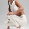 High-Waist Airlift Mesh Infatuation Legging - Avorio
