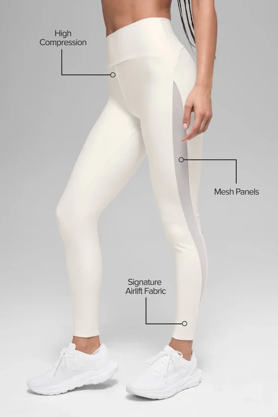High-Waist Airlift Mesh Infatuation Legging - Avorio