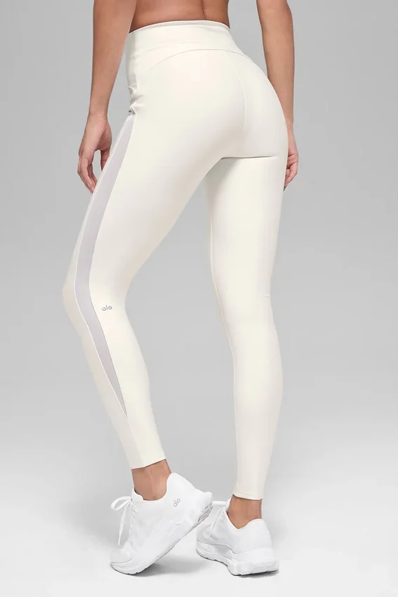 High-Waist Airlift Mesh Infatuation Legging - Avorio