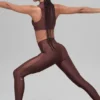 High-Waist Airlift Mesh Infatuation Legging - Brownstone