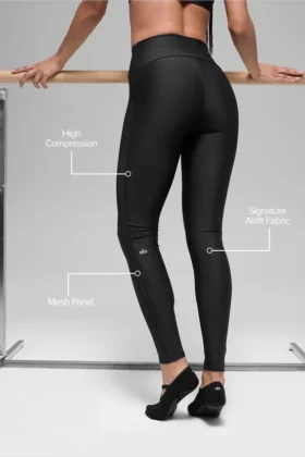 High-Waist Airlift Mesh Infatuation Legging – Nero