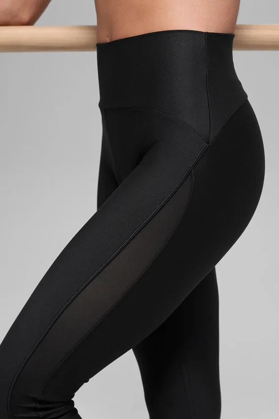 High-Waist Airlift Mesh Infatuation Legging - Nero