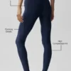 High-Waist Airlift Top-Notch Legging - Blu navy