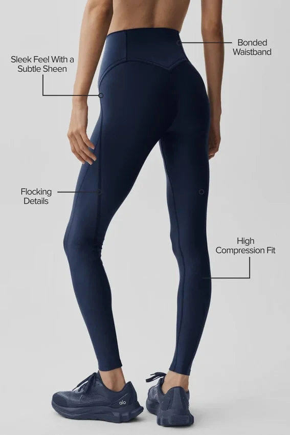 High-Waist Airlift Top-Notch Legging - Blu navy