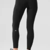 High-Waist Alosoft 7/8 Highlight Leggings - Nero