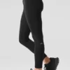 High-Waist Alosoft 7/8 Highlight Leggings - Nero