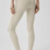 High-Waist Alosoft 7/8 Highlight Leggings - Oatmeal Heather