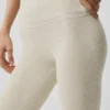 High-Waist Alosoft 7/8 Highlight Leggings - Oatmeal Heather