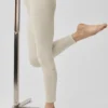 High-Waist Alosoft 7/8 Highlight Leggings - Oatmeal Heather