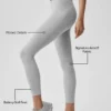 High-Waist Alosoft 7/8 Relay Leggings - Grigio melange atletico/Bianco