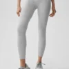 High-Waist Alosoft 7/8 Relay Leggings - Grigio melange atletico/Bianco