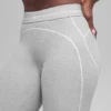 High-Waist Alosoft Heart Throb Leggings 7/8 - Grigio melange sportivo/Bianco