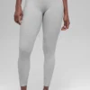 High-Waist Alosoft Heart Throb Leggings 7/8 - Grigio melange sportivo/Bianco
