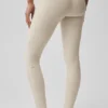 High-Waist Alosoft Heart Throb Leggings - Oatmeal Heather/Bianco