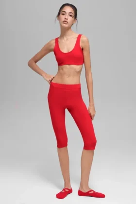 High-Waist Alosoft Iconic 90'S - Rosso brillante