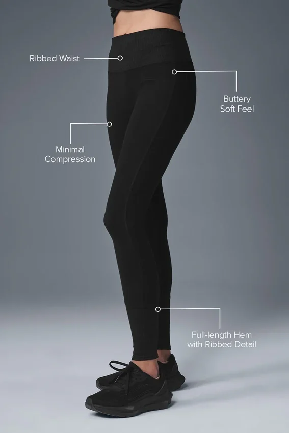 High-Waist Alosoft Legging - Nero