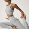 High-Waist Alosoft Lounge Legging - Grigio melange sportivo