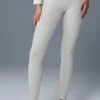 High-Waist Alosoft Lounge Legging - Grigio melange sportivo