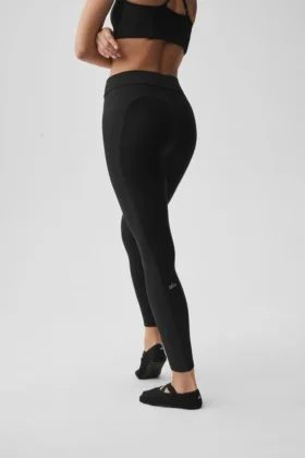 High-Waist Alosoft Relay 7/8 Leggings – Nero/Bianco