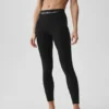 High-Waist Alosoft Relay 7/8 Leggings - Nero/Bianco