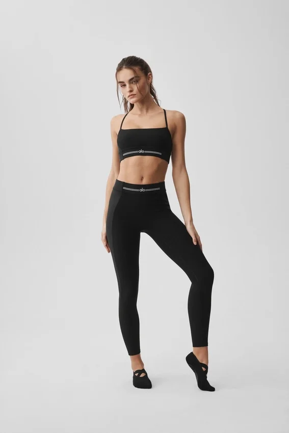 High-Waist Alosoft Relay 7/8 Leggings - Nero/Bianco